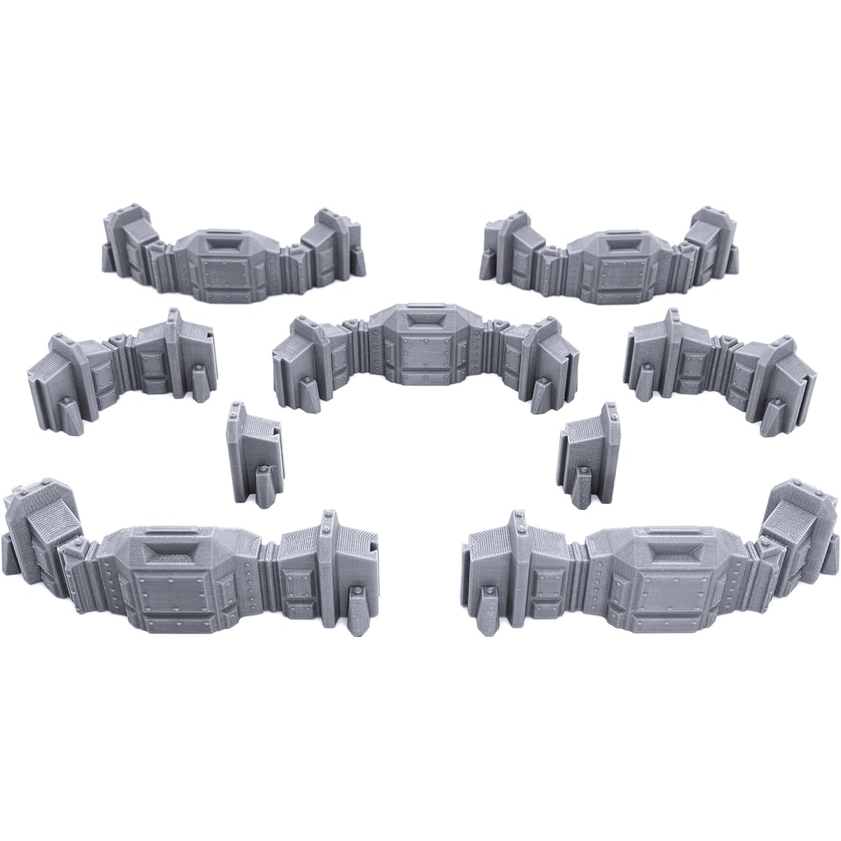 Connecting Barricade Wall Expansion Pack, 3D Printed Tabletop RPG Scenery and Wargame Terrain for 28mm Miniatures