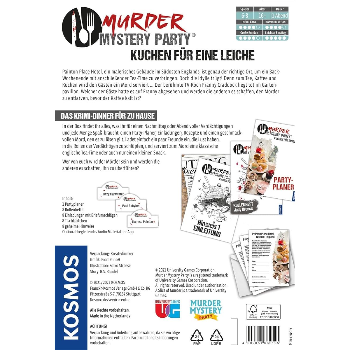Murder Mystery Party - Cake for a Corpse