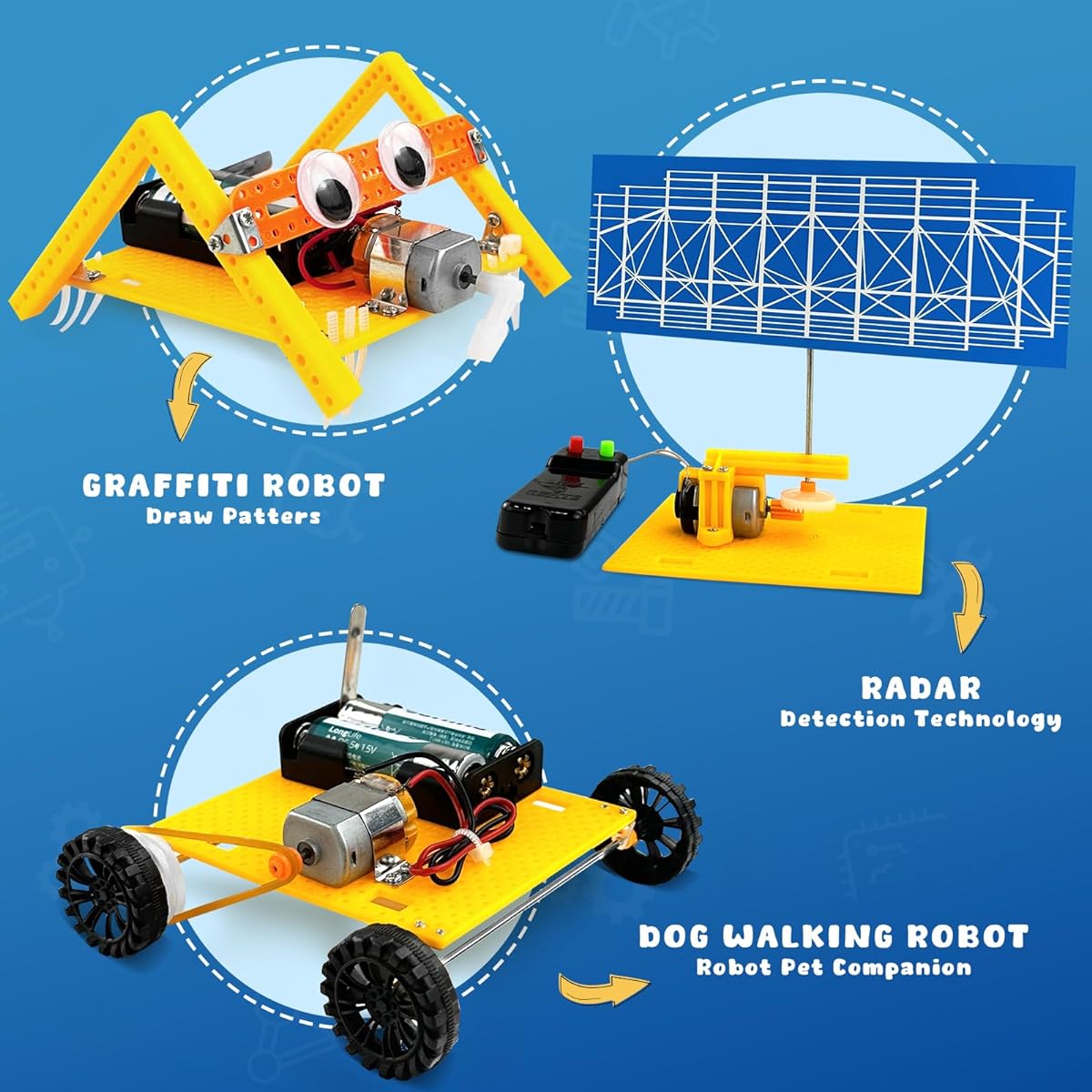 Leefact STEM Projects for Ages 8-12 Electronics Science Kit for Boys DIY Engineering Robotic STEM Toys Science Experiment Circuit Building Kit Gifts for Ages 5 6 7 8 9 10 11 12