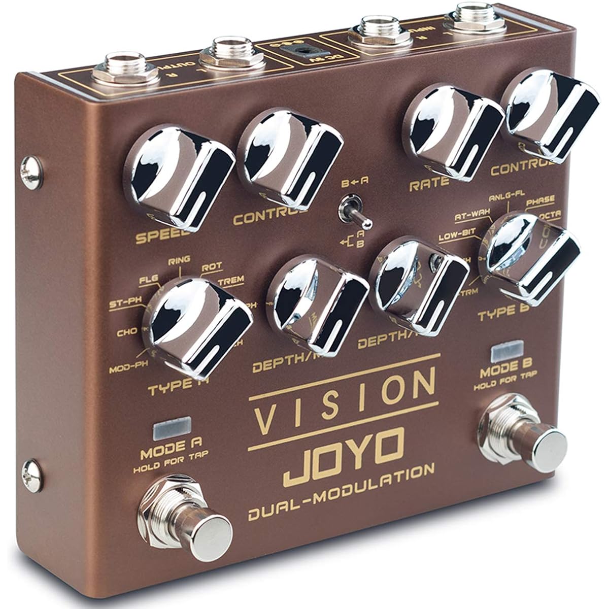[Domestic regular product] JOYO Effector VISION R-09 DUAL-MODULATION Stereo Dual Modulation Pedal