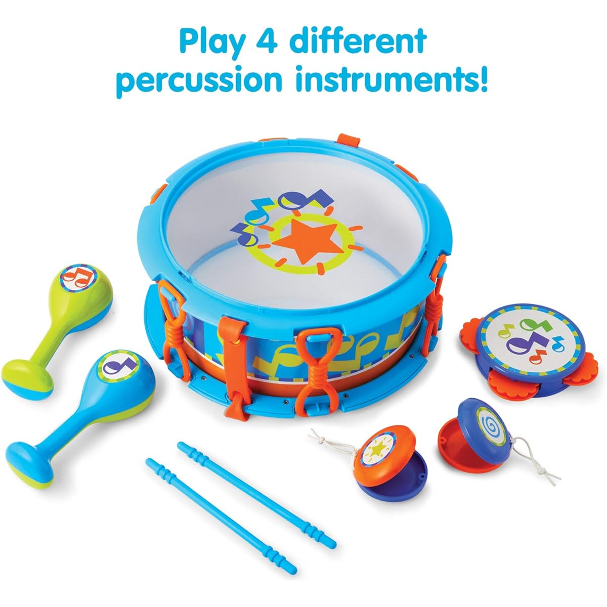 Kidoozie My First Drum Set - Set of 6 Musical Instruments for Kids Ages 2 and Up
