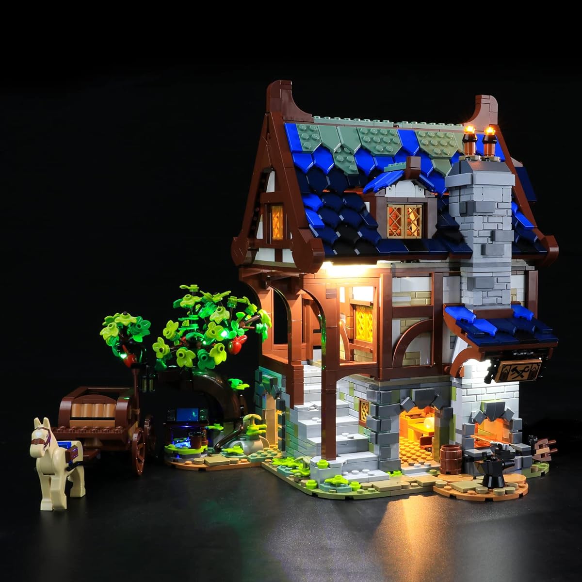 Lightailing LED Light Set for IDEAS Medieval Blacksmith Building Blocks Model - LED Light Kit for Lego 21325 (Not Included)