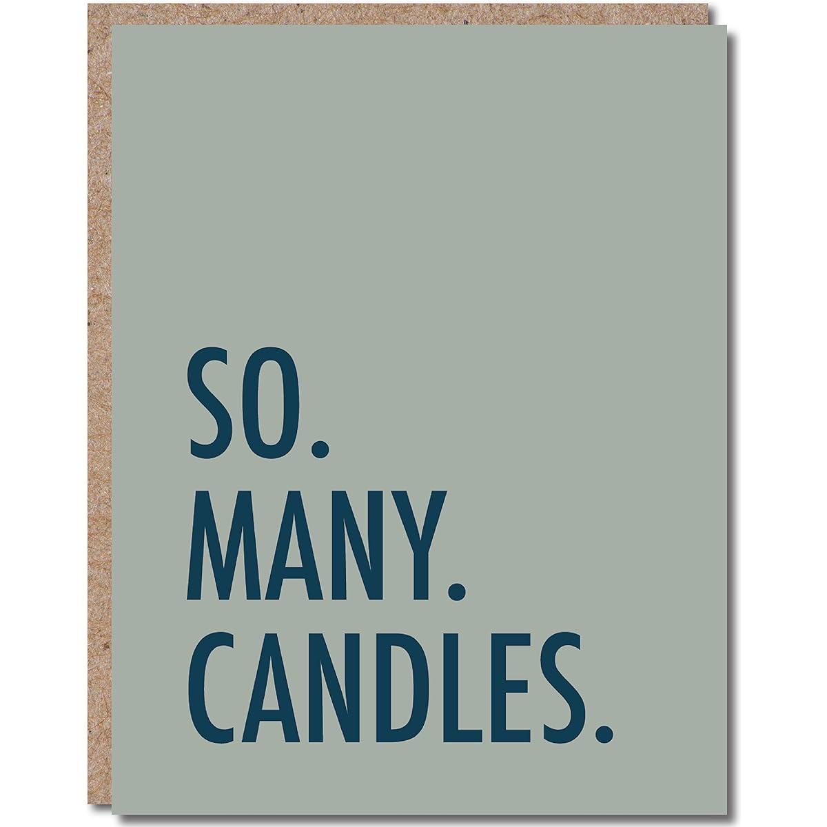 Funny Birthday Cards for Men and Women Happy Birthday Card Single 4.25 X 5.5 Inch with Envelope Blank Inside Lots of Candles