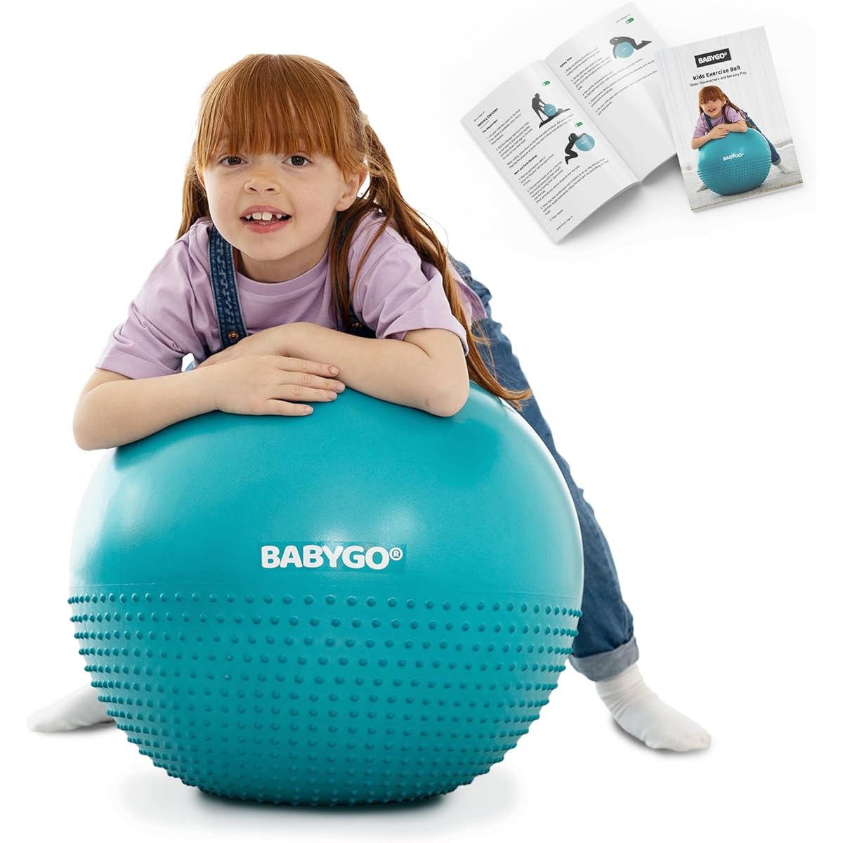 BABYGO Sensory Ball for Kids, Turquoise, 45cm, USA