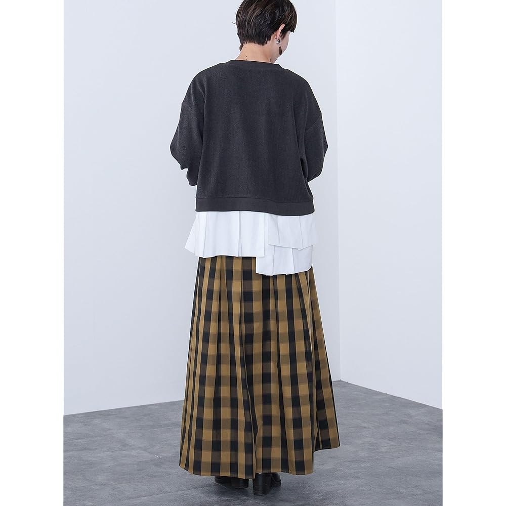 [Beams Heart] Sweatshirt Herringbone Asymmetrical Pullover Women's