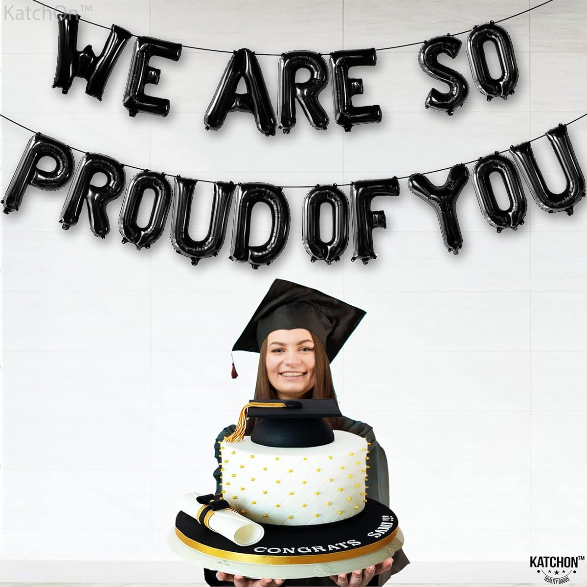 Black We Are So Proud of You Balloons - 16 Inch, Graduation Balloons 2022 | We Are So Proud of You Graduation Banner | Graduation Decorations 2022, Graduation Party Decorations, Army Party Decorations