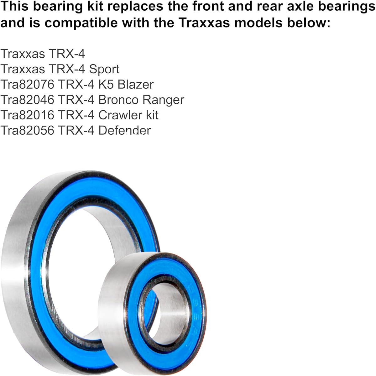 Winter Evening - Compatible with Traxxas TRX-4 - Front & Rear Axle Bearing Kit (27 TRX4 Bearings)