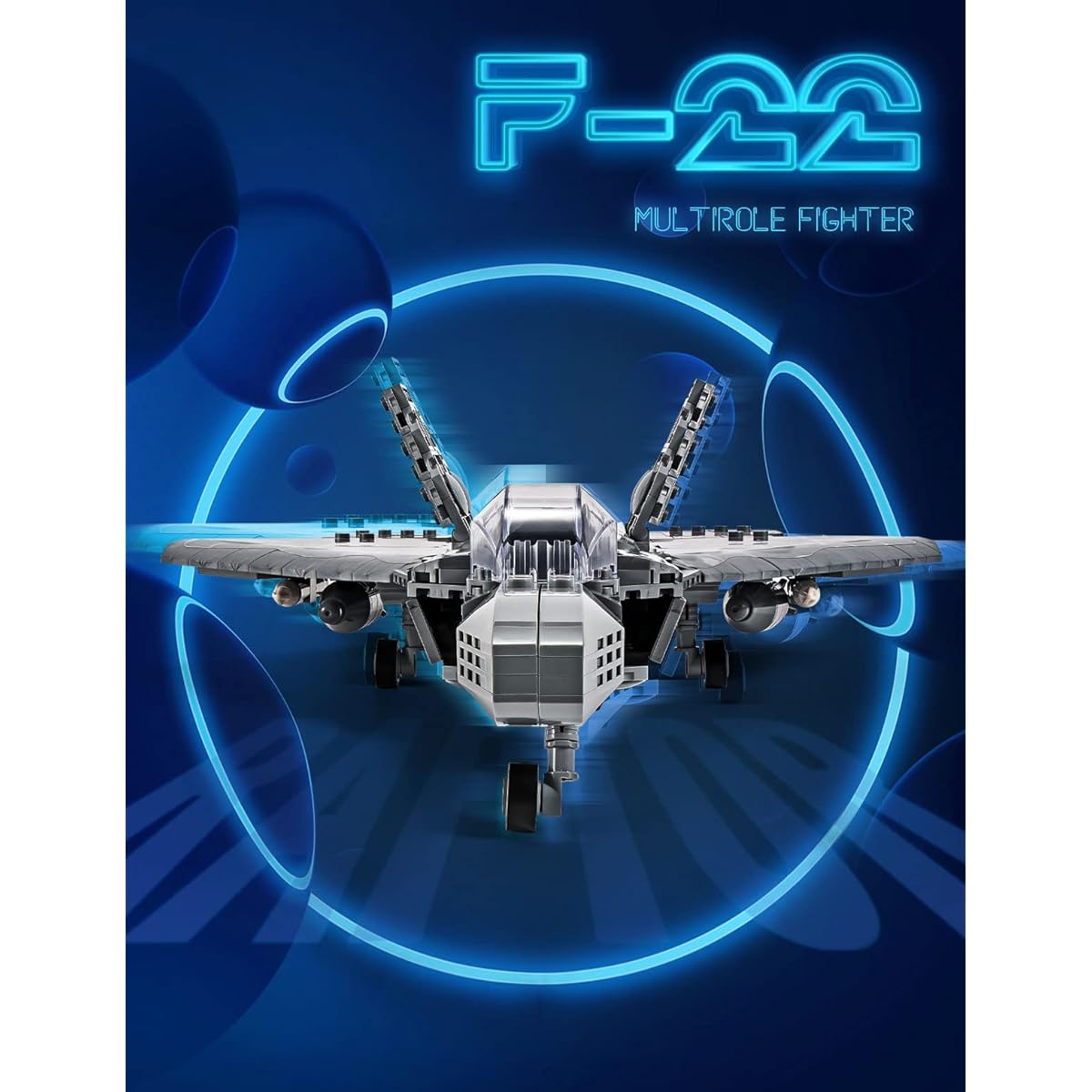 SEMKY Military Series F-22 Raptor Fighter Jet Air Force Building Blocks Set (626 Pieces) - Assembly and Military Toy Gifts for Kids and Adults