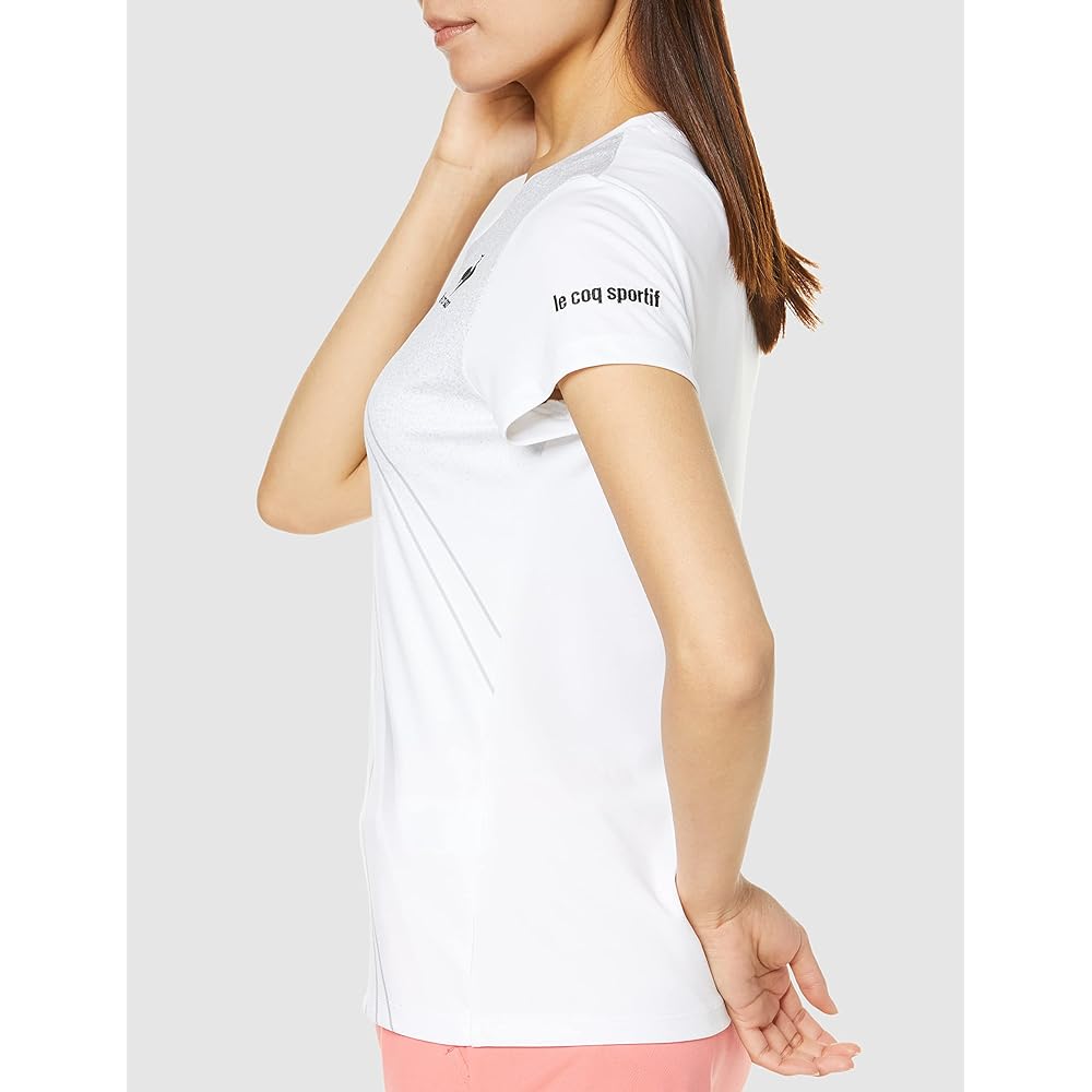 [Le Coq Sportif] Women's Short Sleeve Shirt T-Shirt Tennis Sweat Absorbent Quick Drying Stretch UV Protection UPF30