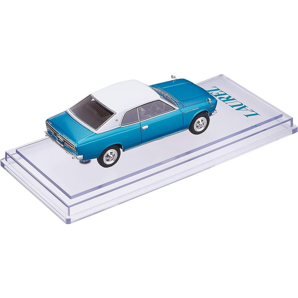 ENIF 1/43 Nissan Laurel 2000GX 2-door hardtop 1970 model heroic blue leather top specification finished product