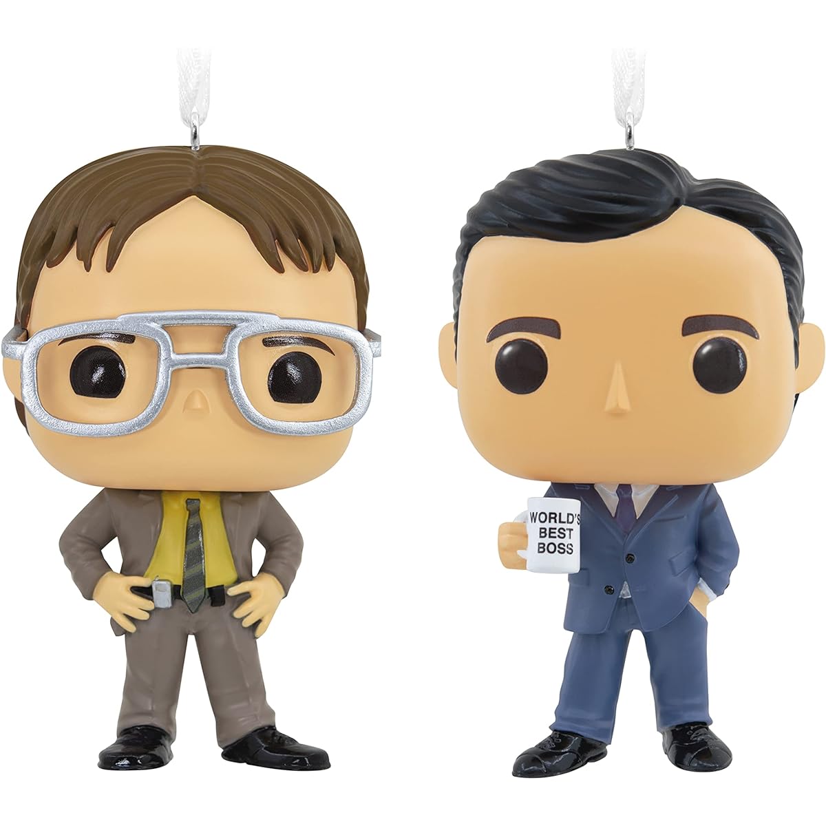 Hallmark The Office Michael Scott and Dwight Schrute Funko POP!s Christmas Ornaments Set of 2