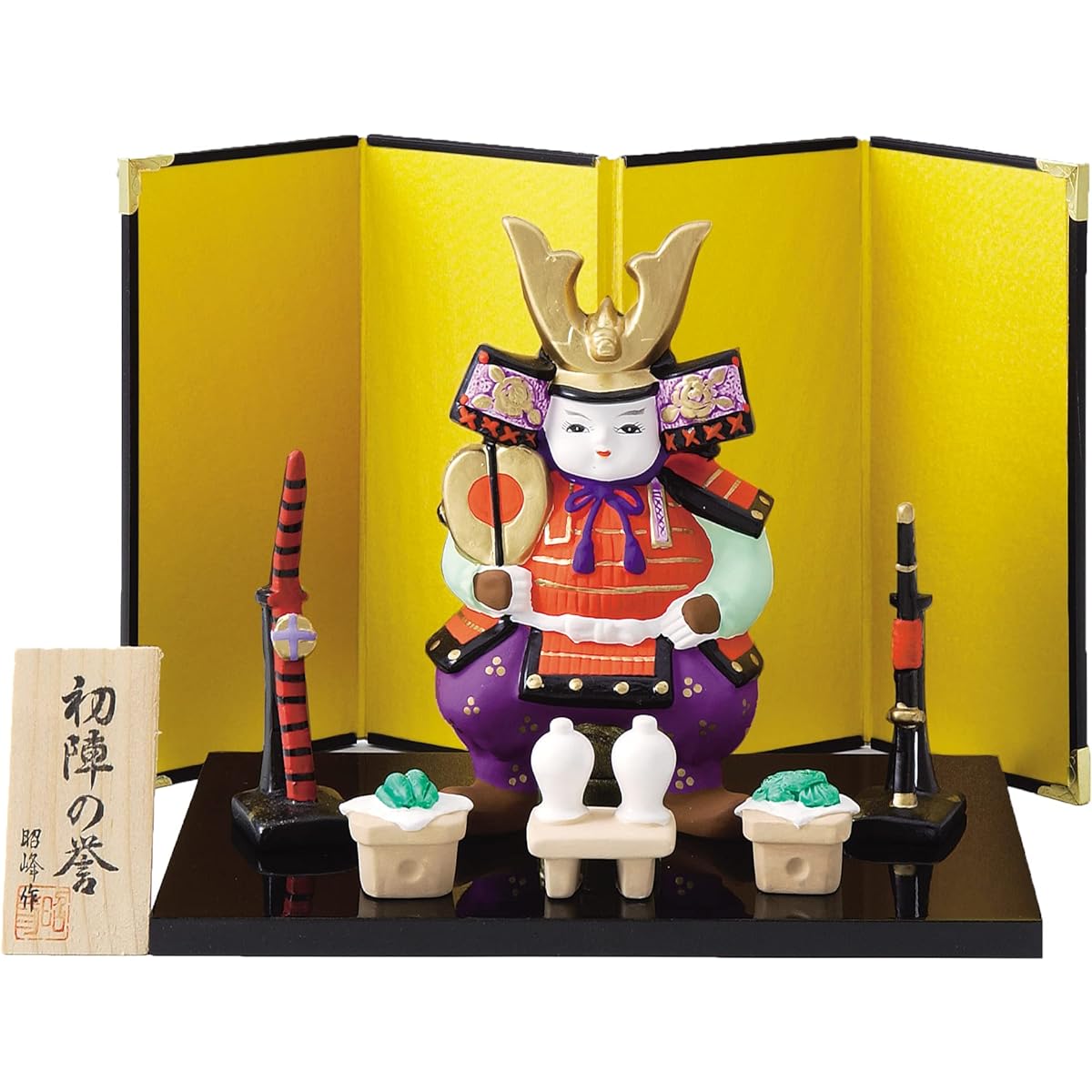 [Shoho] May Doll for Boys' Festival, Mini, Compact, Palm-sized, Ceramic, First Battle Honor