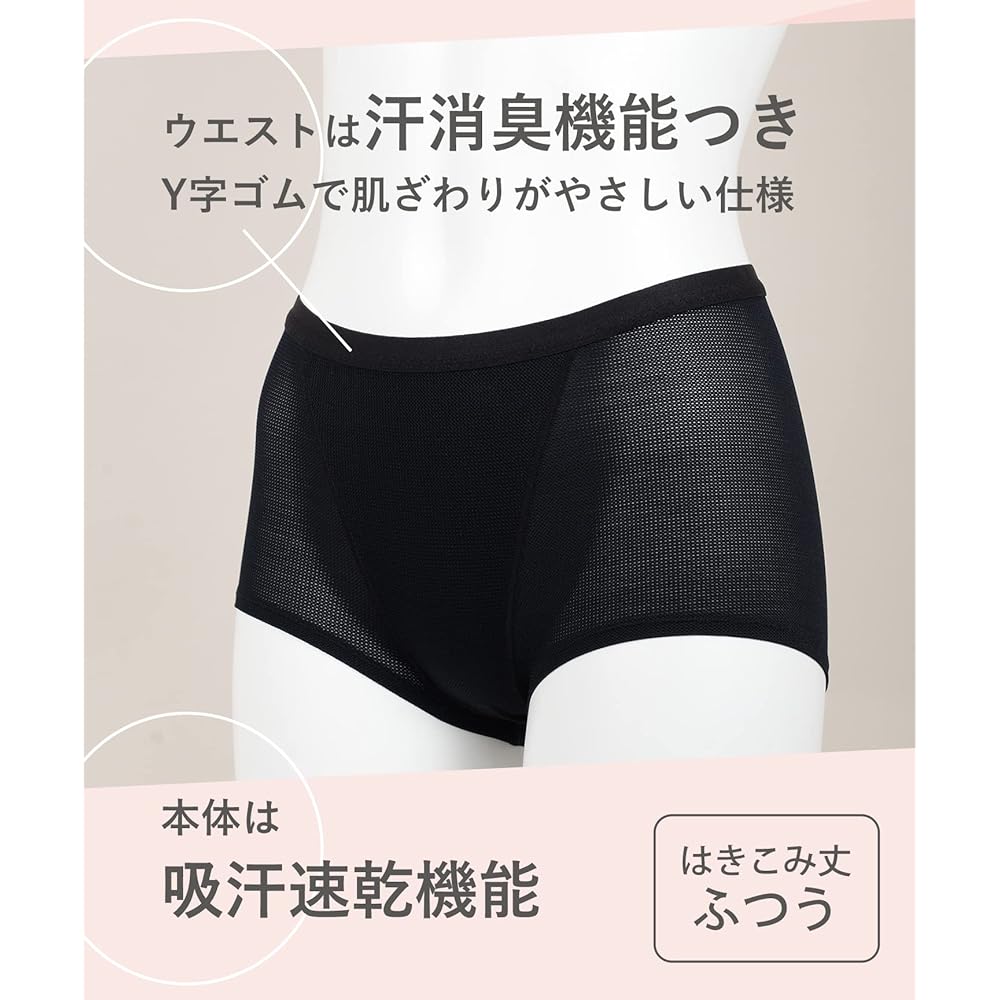 [CEDA Blue X/Wacoal] Sports Shorts, Half Length, Normal, Sweat Absorbent, Quick Drying, Stretch HSY306
