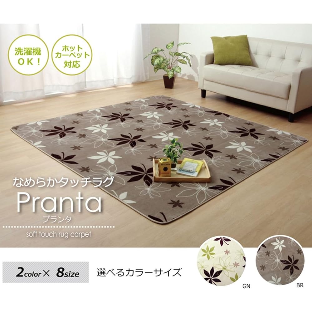Ikehiko Rug Carpet, 4 Tatami Mats, Washable, Antibacterial, Odor Resistant, Plain, WS Planta Brown, Approx. 200 x 300cm, Hot Carpet Compatible #9810941