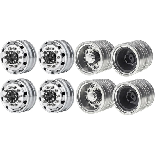 8pcs Metal Wheel Hubs for Tamiya 1/14 Scale RC Car DIY Vehicle Model Acc