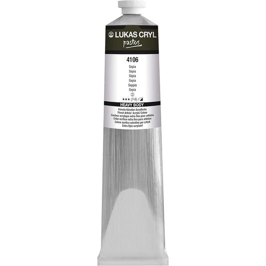 Lukas Cryl Pastos 200ml Tube - Sepia