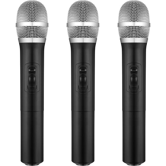 3 Pieces Fake Microphone Toy Microphone Prop Play Plastic Realistic Prop Microphone Pretend Speech Practice Microphone for Kids Karaoke Fun Stage Costume Props Party Favors (Novel Style)