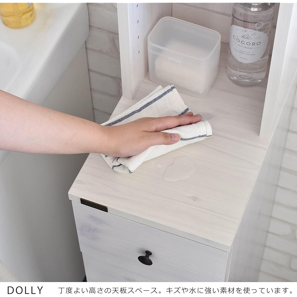 Sato Sangyo DOLLY Gap Storage Width 25cm White Slim Movable Shelf DO170-25SS WH