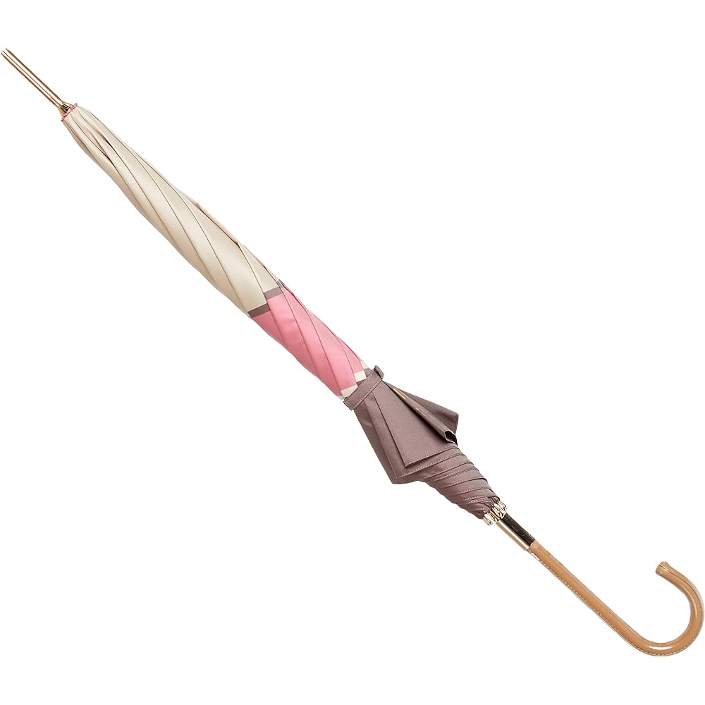 [Moonbat] LANVIN COLLECTION Rain Long Umbrella Lightweight 58cm Yarn-dyed Color Block Pink 4522408972391 Women's 21-083-10574-00-31-58 Pink Outer rib length 58cm