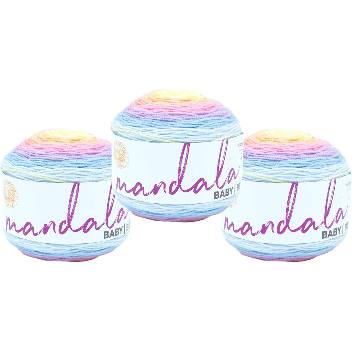Lion Brand Mandala Baby Yarn, Acrewood, 3 Pack