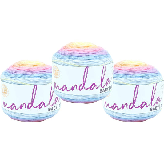 Lion Brand Mandala Baby Yarn, Acrewood, 3 Pack