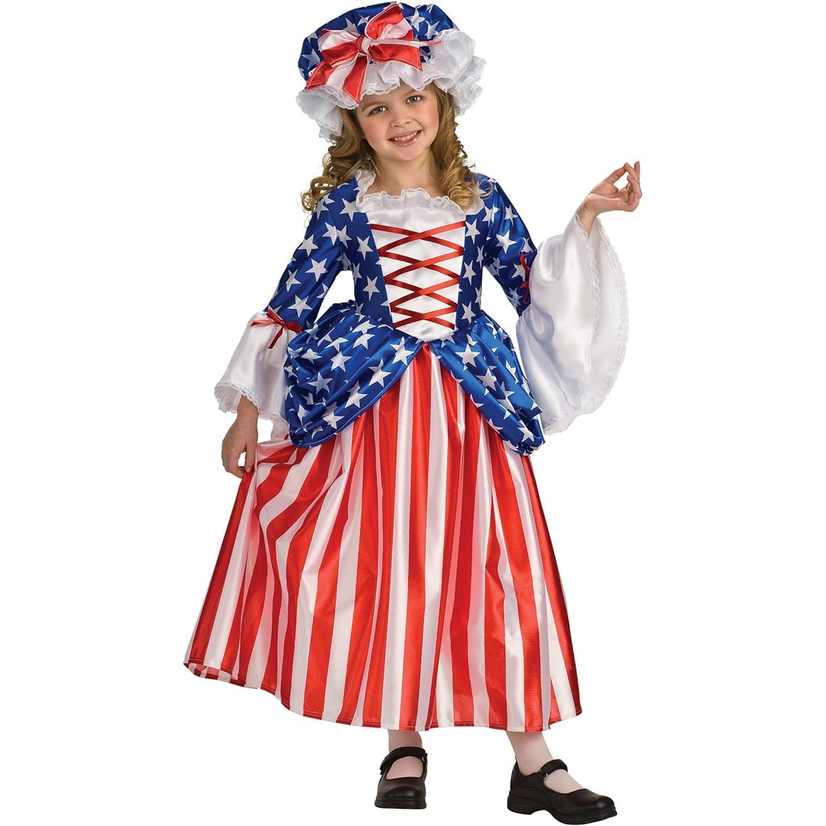 Deluxe Betsy Ross Child Costume Deluxe Betsy Ross Child Costume♪Halloween♪Size: Medium
