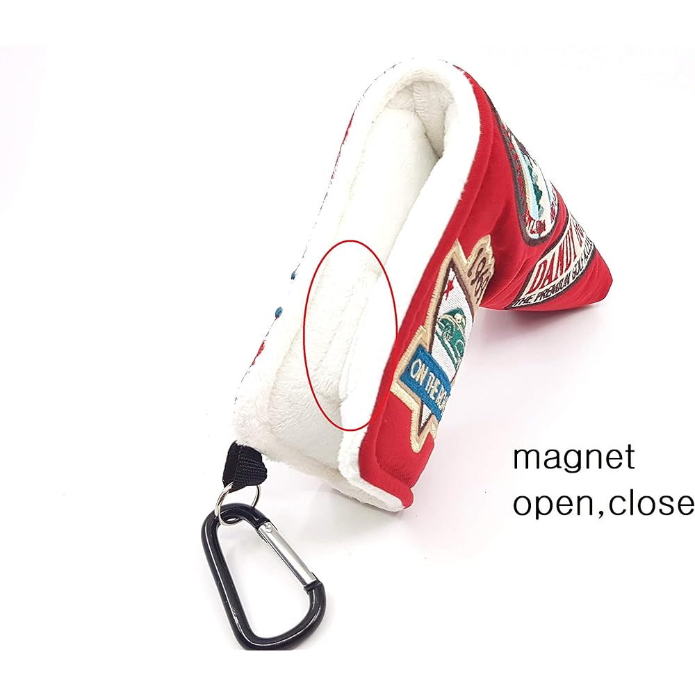 DANDY GOLF Golf Putter Cover Blade Type Pin Type Applicable Head Cover Magnetic Closure [Parallel Import]