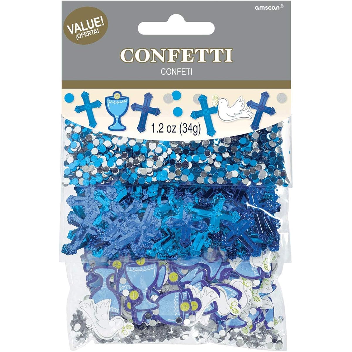 Amscan International Amscan 360322 Party Confetti Embossed/Printed 1 Pack Communion Day