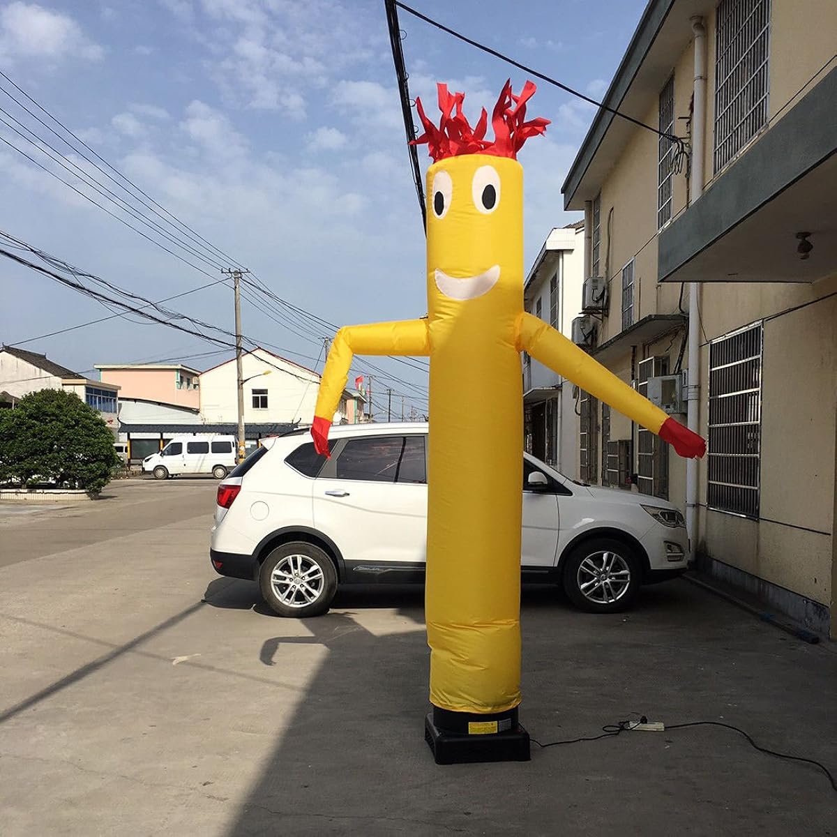Hi Suyi 20ft Advertising Inflatable Tube Men Blow Up Giant Waving Arm Fly Puppet Christmas Decoration Sign for Business Store Party (No Blower)