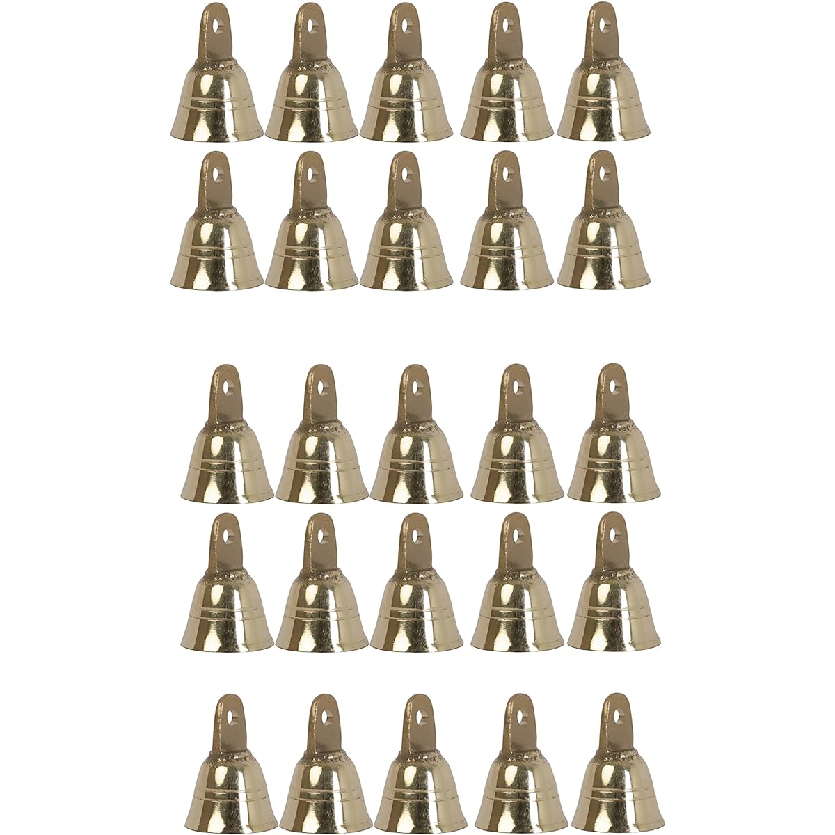 Wonderlist Handicrafts 50pcs Set Small Indian Brass Bells Jingle Bells Home Door Decor Craft Chimes Christmas Decorations Pet Bells Christmas Craft Bells