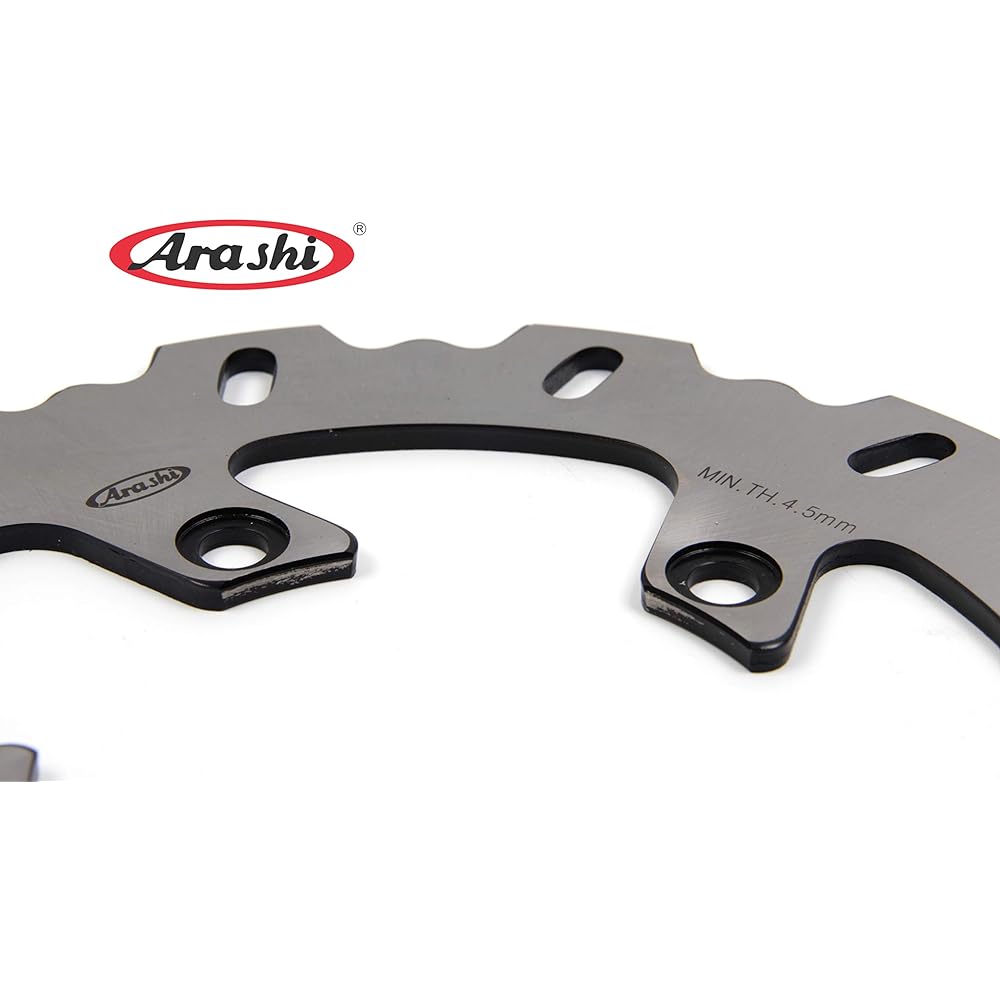 Arashi Rear Brake Disc Rotor Compatible with Yamaha FZ600 FZ6 FAZER 2004-2008 / FZ6 S2 2007-2008 / FZ600 FAZER S2 2007-2009 Motorcycle Replacement Accessories Silver