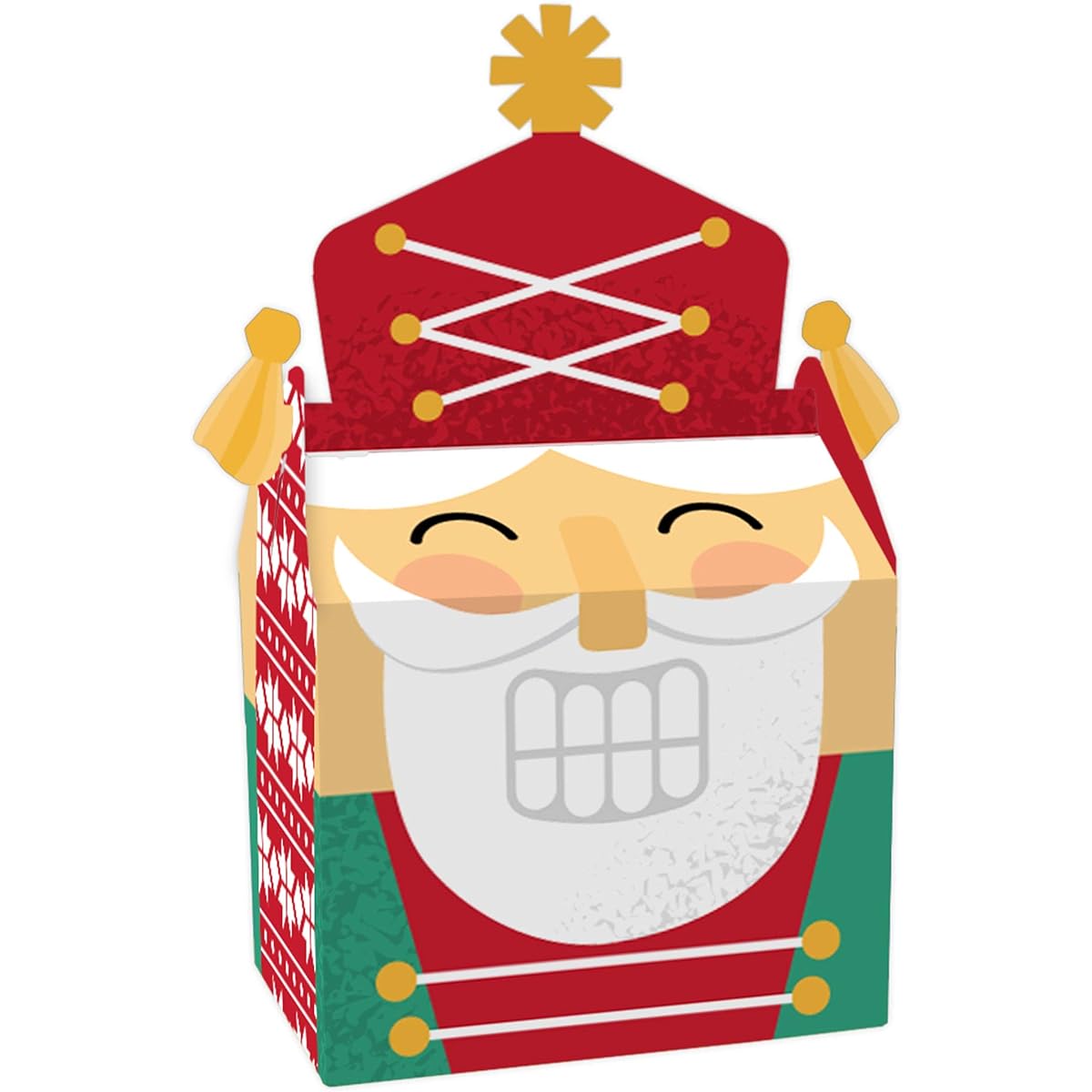Big Dot of Happiness Christmas Nutcrackers - Treat Boxes Party Favors - Holiday Party Goodie Gable Boxes - Set of 12