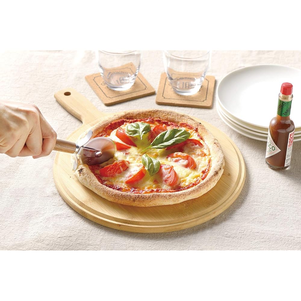 KAKURI Bamboo Lunch Plate Cutting Board Reversible Cutting Board Outdoor with Border and Handle