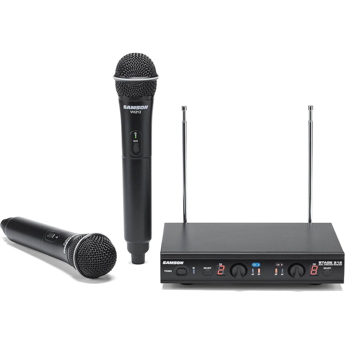 Samson Stage 212 Frequency-Agile Dual Channel Handheld Vocal VHF Wireless System