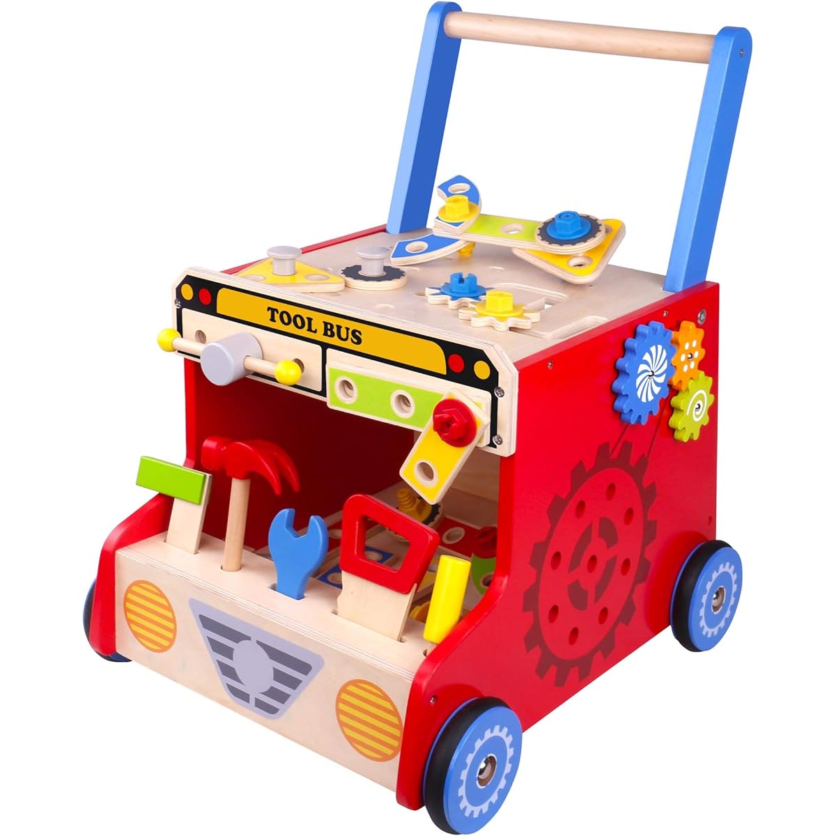 Fat Brain Toys My Fixer Upper Tool Bus Early Learning Toy for Babies