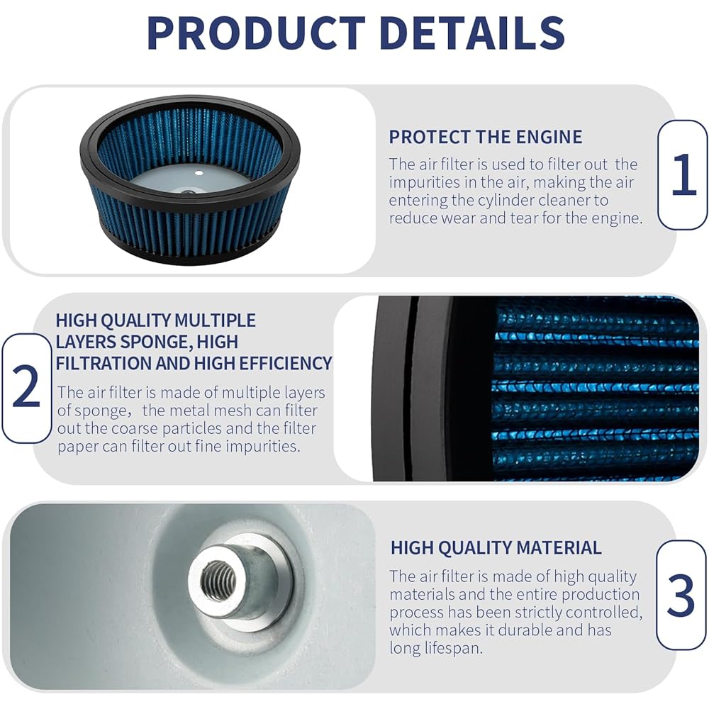 HD-0800 29442-99C Air Filter Harley Davidson Screamin Eagle Road King Softail Springer FatBoy Electra Dyna Road Glide 2944299A 2944299B 2944299D 294299E 2001-2008