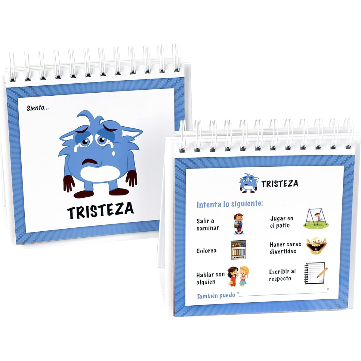 The Original Mood Flip Book for Kids - 20 Moods/Emotions for Autism, ADHD, Laminated Pages to Help Kids Identify Feelings and Make Positive Choices (Spanish Monster Flip Book)