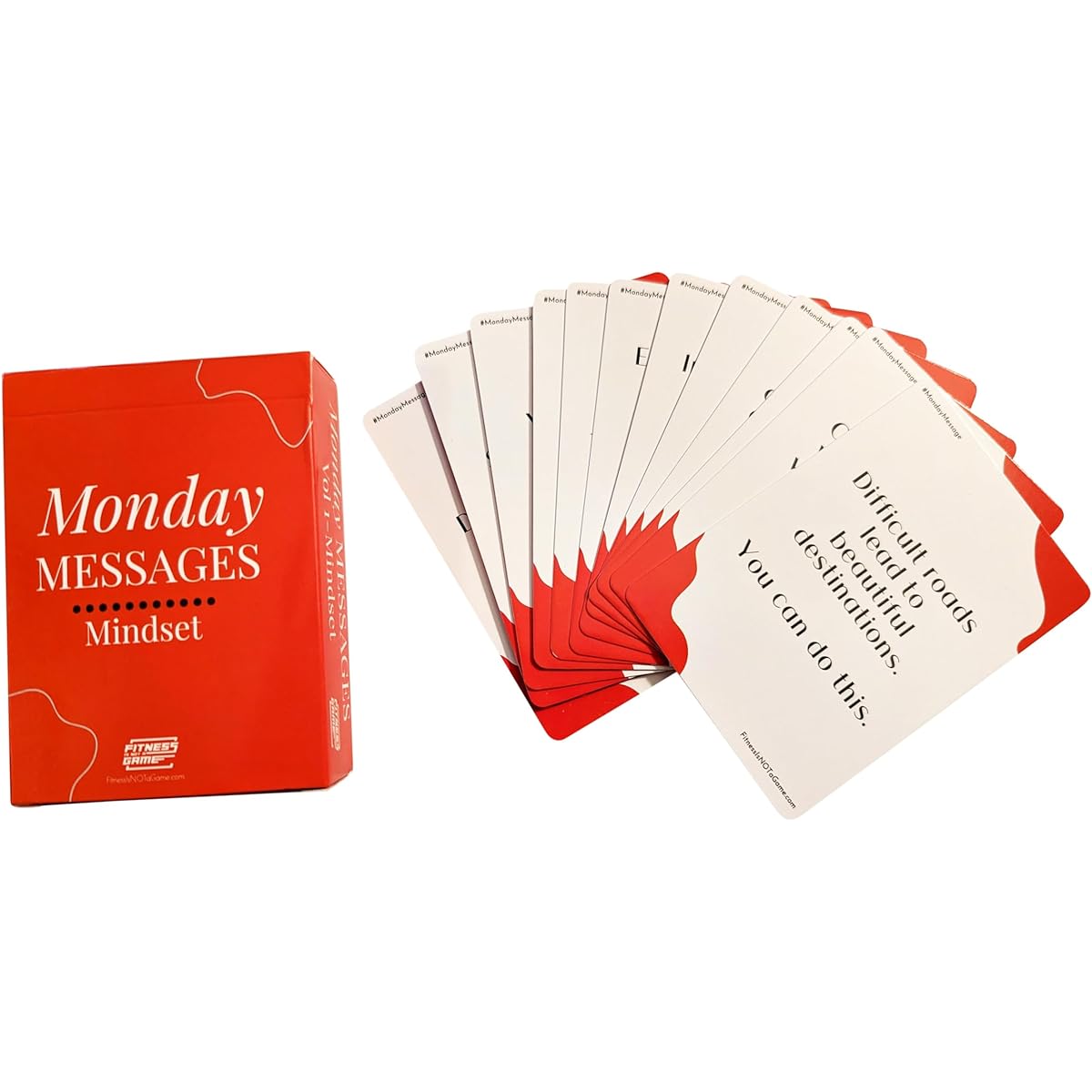 Fitness Is NOT A Game Monday Message Weekly Affirmation Card for Men and Women