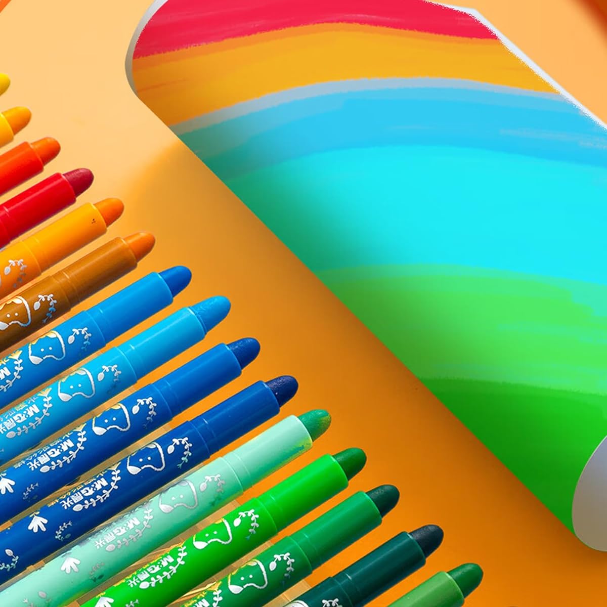 48pcs Paint Sticks 48 Colors Solid Color Tempera Paint Set for Kids, Washable, Super Fast Drying, Perfect for Paper, Wood, Glass, Ceramic Canvas