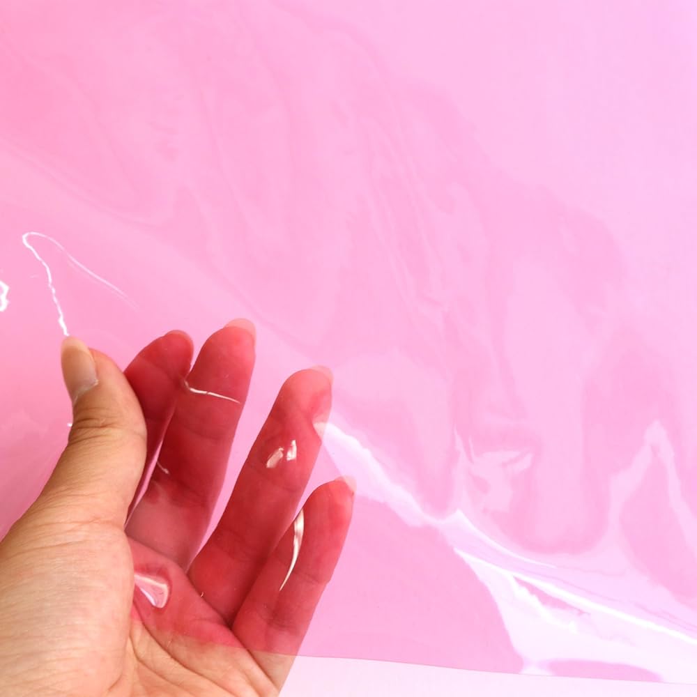 Nippon Chuko PVC Sheet Vinyl Fabric (Thickness 0.3mm) Width 91.5cm x 7m Cut-off Pink PVI-9-7M