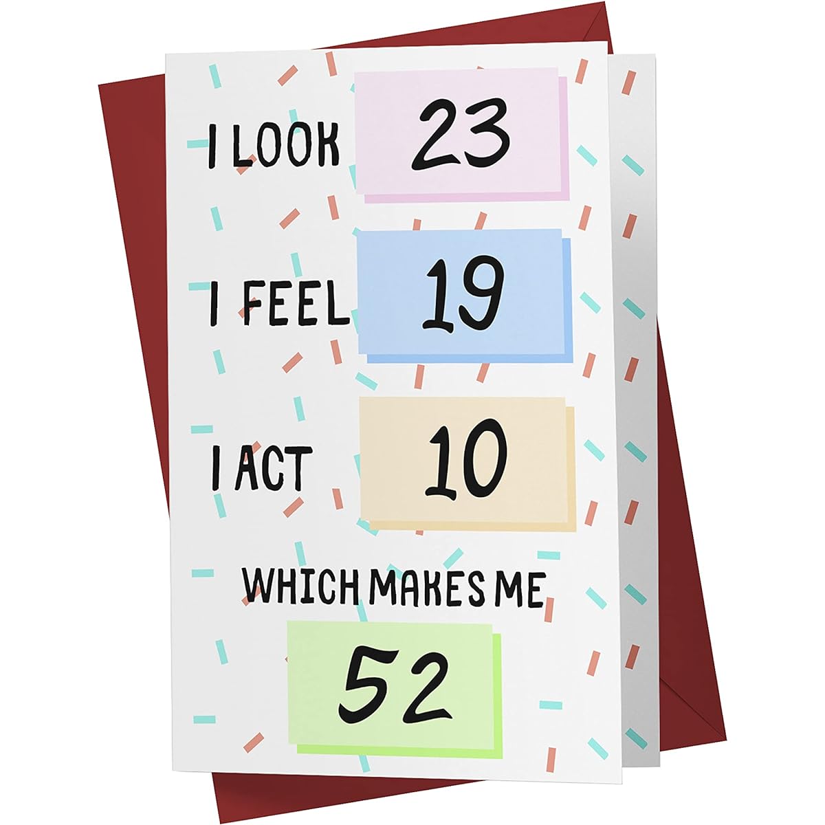 Funny 52nd Birthday Cards for Women and Men - For Friends, Family, Lovers, etc. – Funny Birthday Card 52 Years Old – Perfect Funny Birthday Card 52nd Anniversary – Includes Envelope