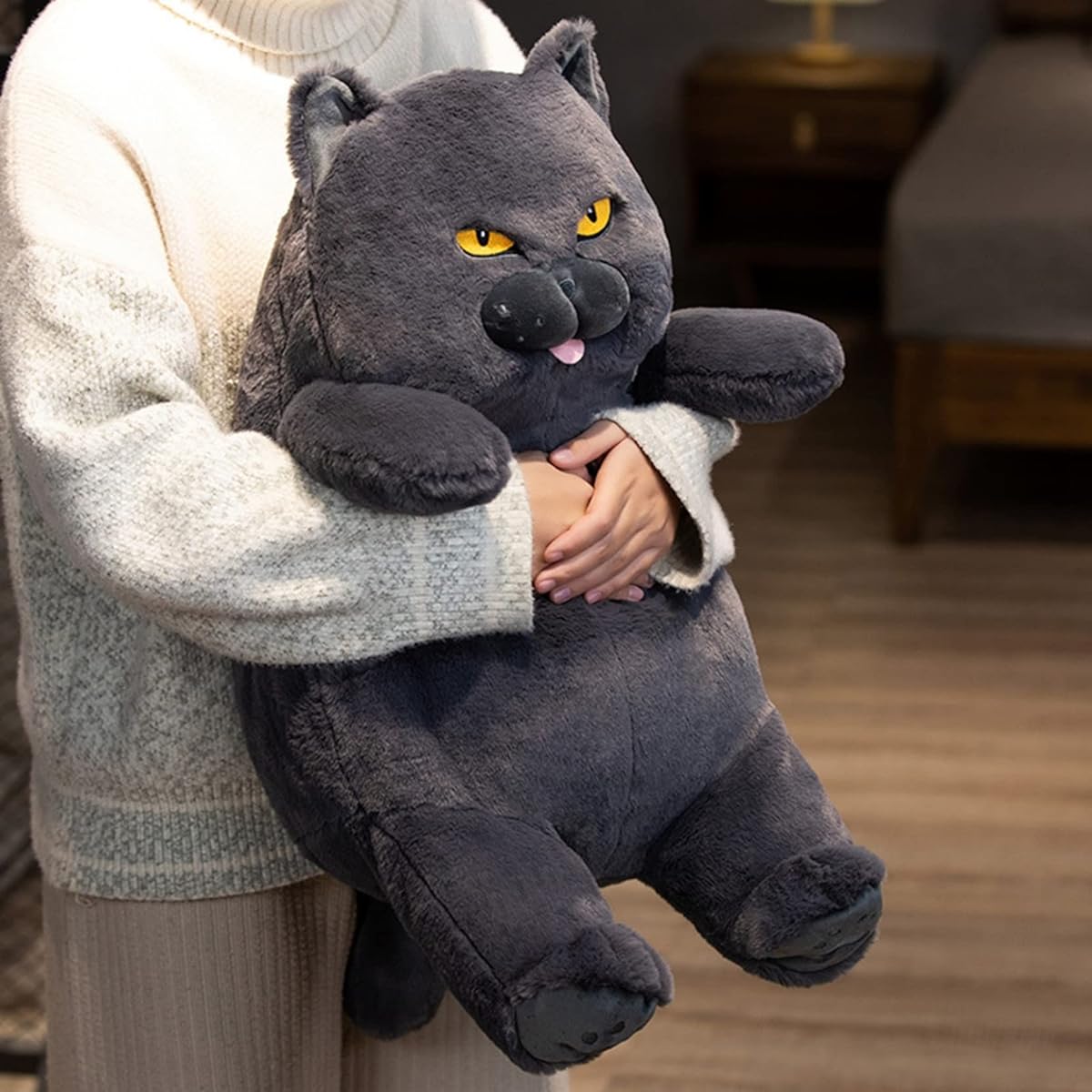 Stuffed toy cat, cute cat stuffed toy, fluffy, soft, cute, soothing, sewn, cute, huggable, cat doll, for children, lover, girlfriend, girl, birthday, anniversary, wedding, Christmas, Valentine's Day, present