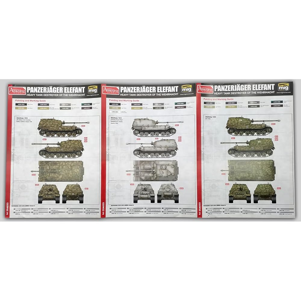 Amusing Hobby 1/35 German Heavy Tank Destroyer Elephant Full Interior Plastic Model AMH35A033