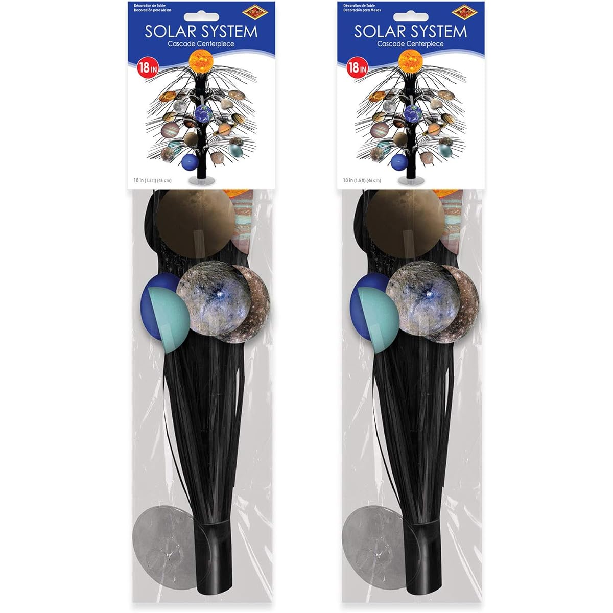 Beistle 53520 Solar System Cascade Centerpiece 2 Pieces 18" Multicolor