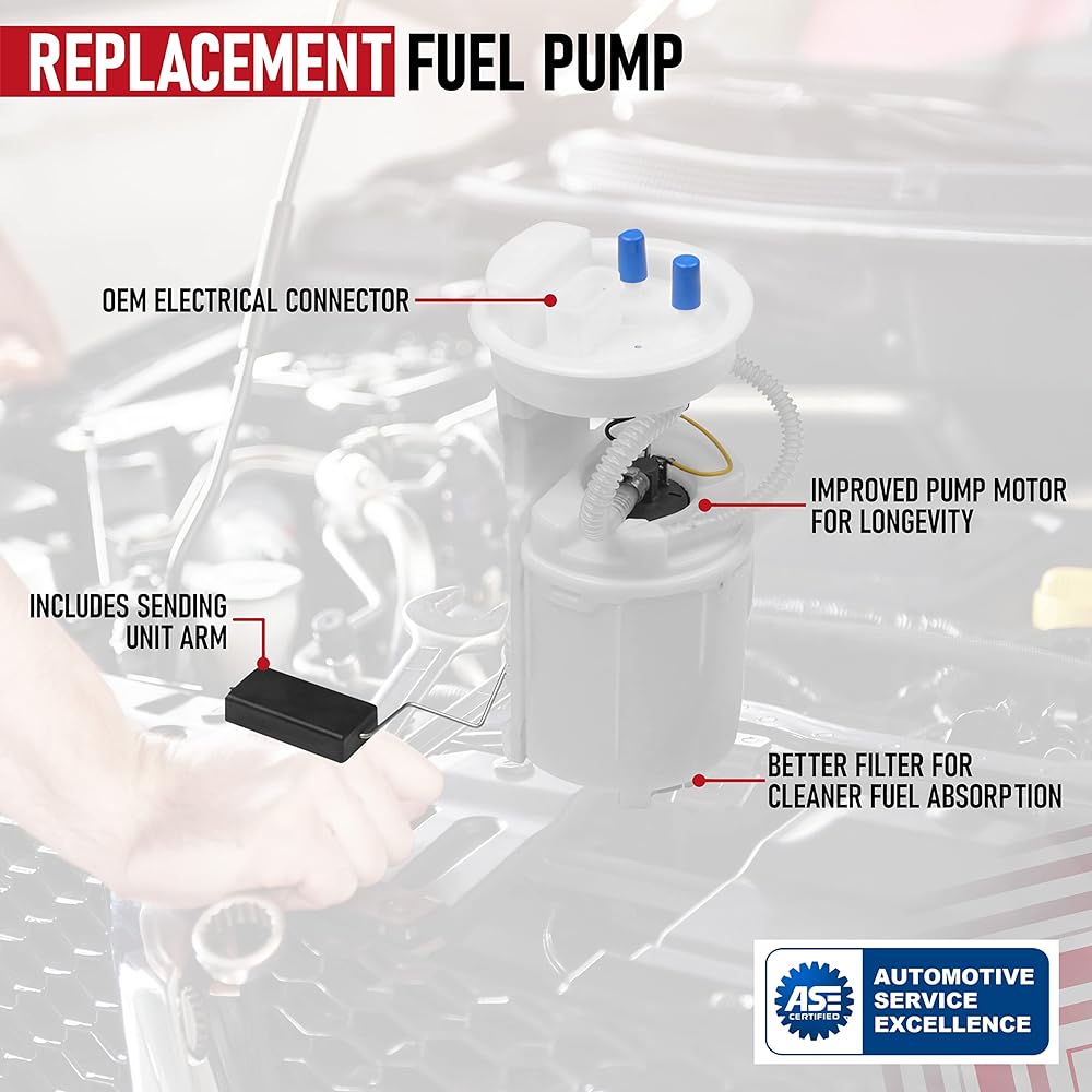 Fuel Pump Assembly - with Sending Unit - E8424M 1J0-919-087J 1J0-919-087H - Volkswagen MK4 Beetle Golf Jetta - 1.8L 2.0L 2.8L - 1998 99 2000 2001 - 2005 Models.