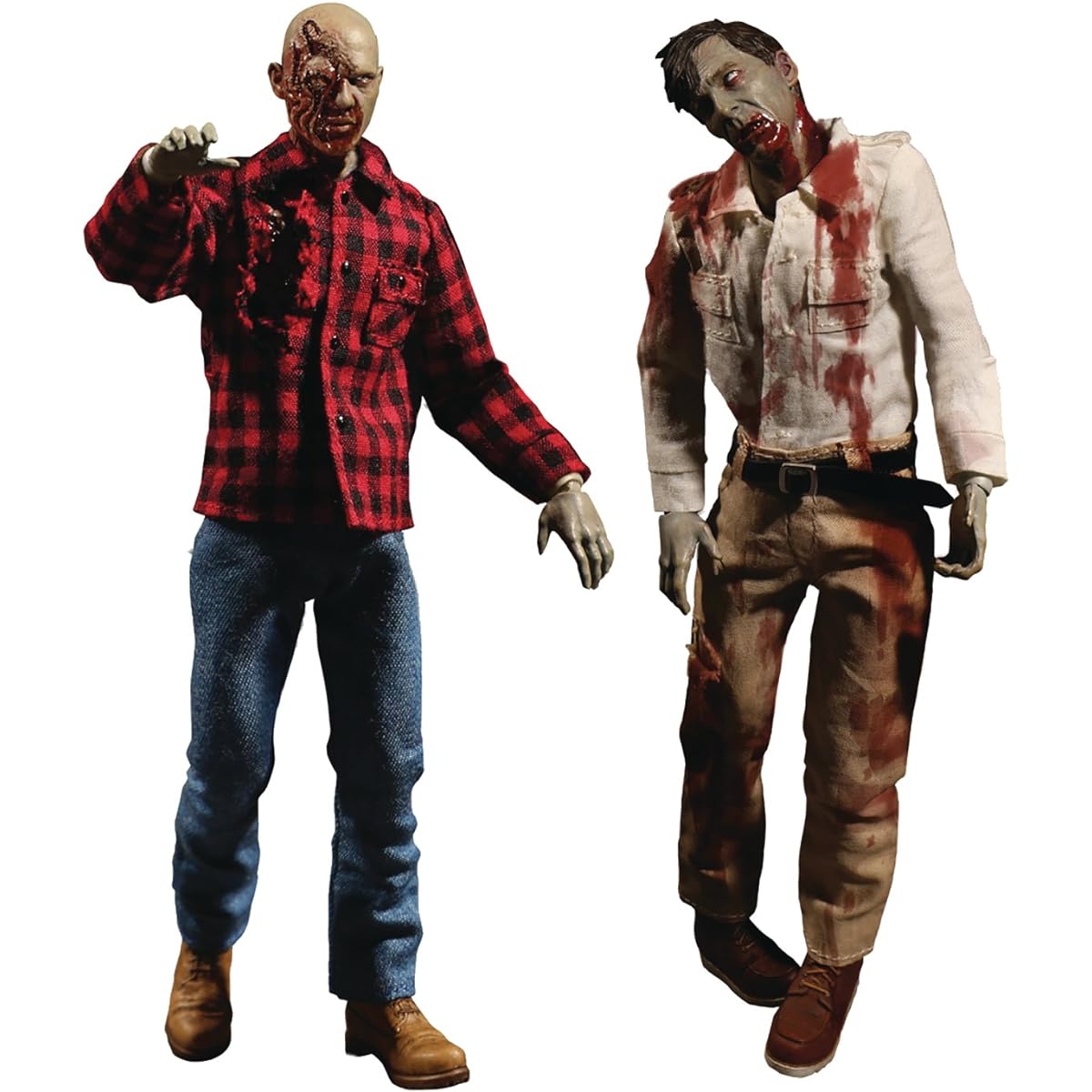 Mezco Toys One:12 Collective: Birth of the Dead Flyboy & Plaid Zombie Action Figures 2-Pack