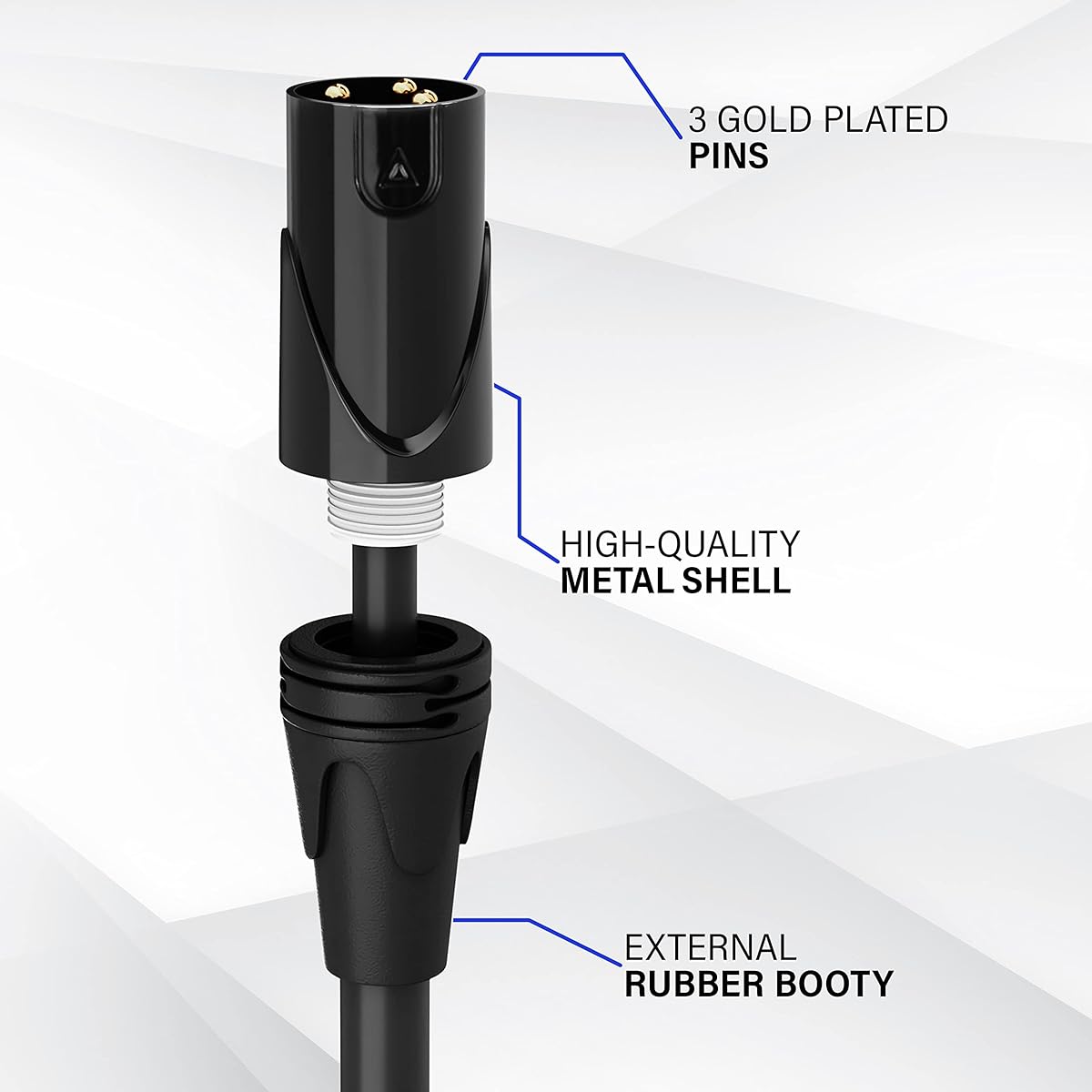 LyxPro 300ft XLR Microphone Cable Balanced Male to Female 3-Pin Mic Cord for Powered Speakers, Audio Interfaces, Professional Pro Audio Performance and Recording Devices - Pink