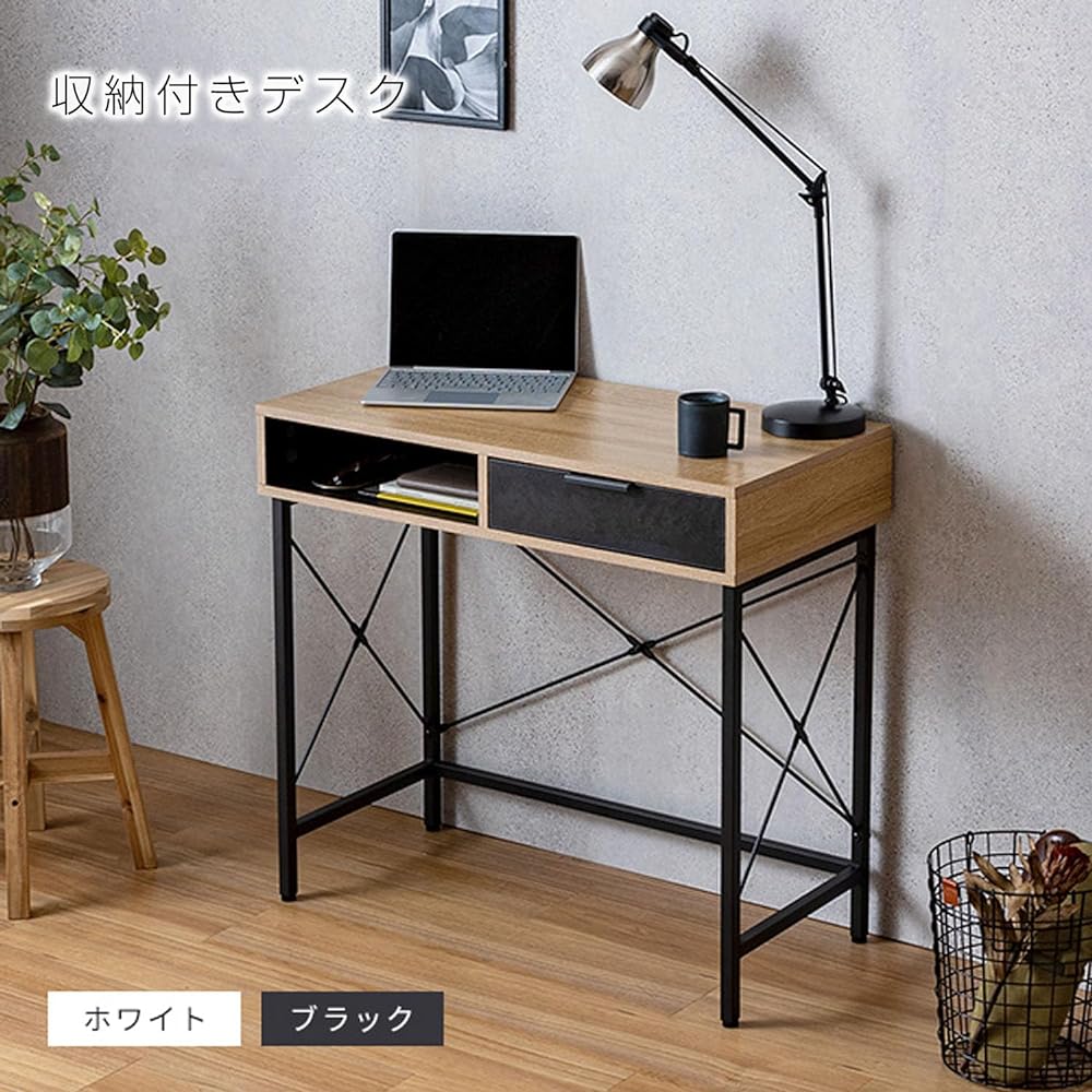 Doshisha Desk with Storage Width 80 Depth 40 White Simple Altro Series ATDS80-WH Compact PC Desk Work Desk Storage White Shelf Drawer Documents Portable Retrofit A4 Stylish Stylish with Storage Stylish 80 Small Storage PC Wall