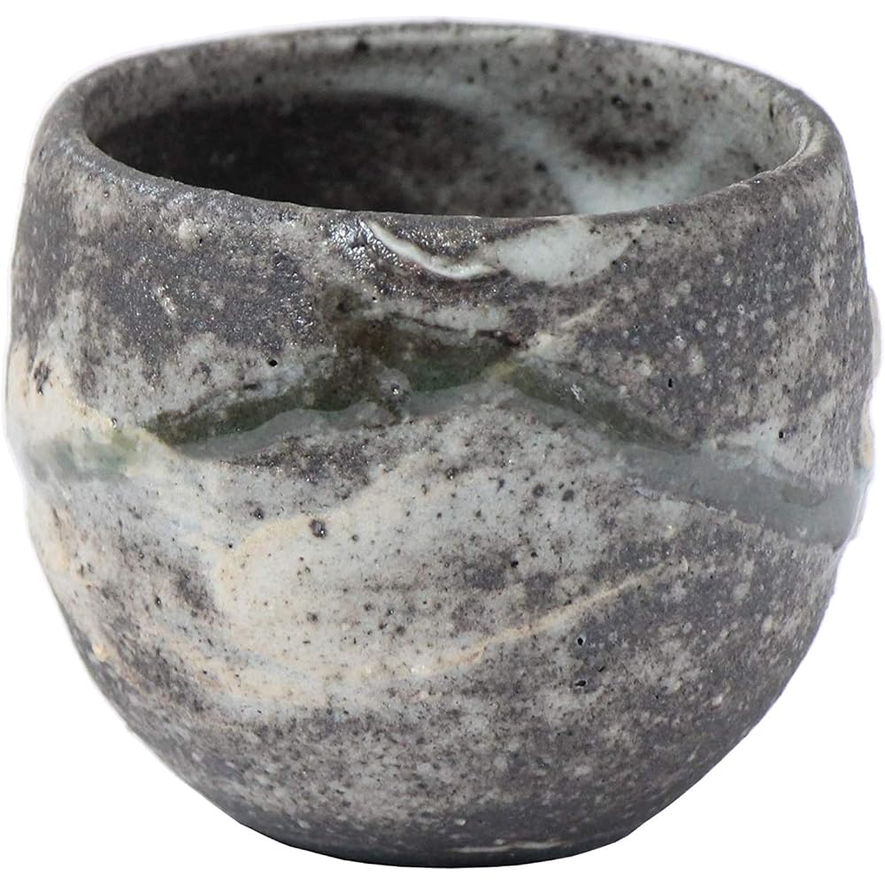 Shigaraki ware cold sake cup [Cirrus w918-02 (1 pouring vessel, 2 sake cups) set] Sake cup Tokkuri Sakazuki cup Cold sake Katakuchi Shigaraki ware Pottery Gift Present