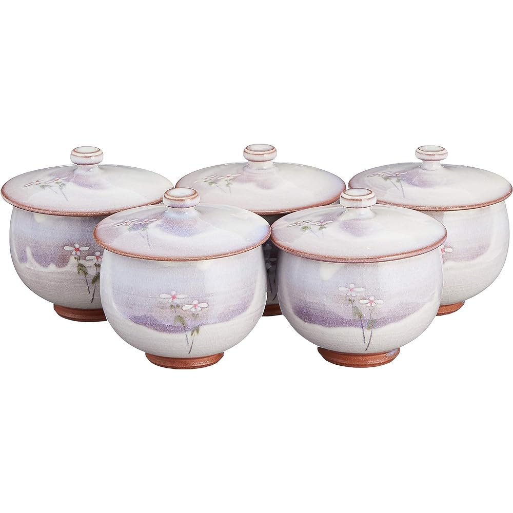 Hattori Tenryu Made by Matsuo Oka, Plum pot with grass lid, Ouka-2 3541-061 Diameter approx. 8.5cm, Height approx. 9cm